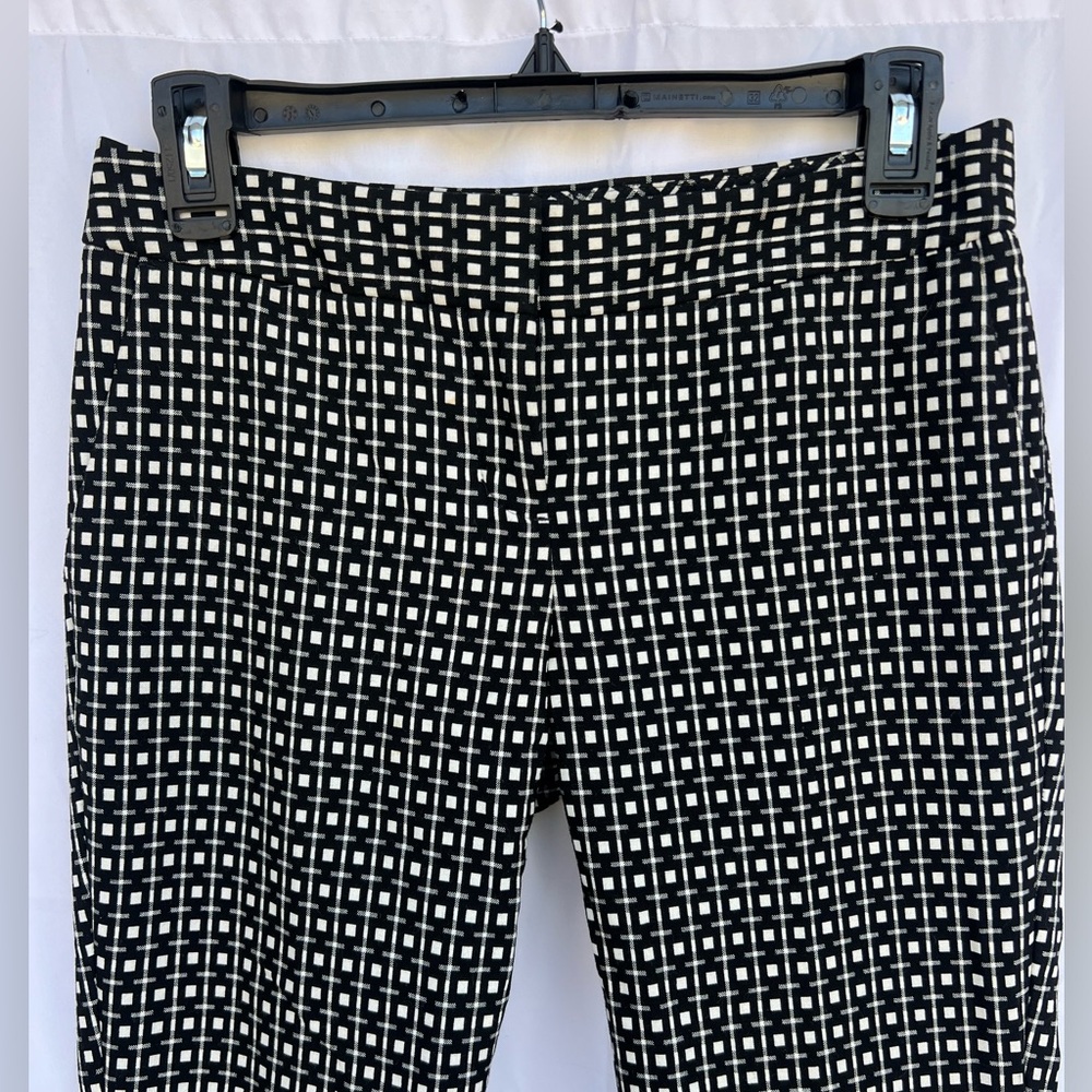 Express Geometric Print Columnist Pants Black Whi… - image 4